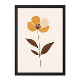 Minimalist Floral Wall Art, Boho Flower Print, Botanical Art Decor, Modern Home Art, Simple Flower Wall Hanging, Neutral Color Artwork - Tawshia
